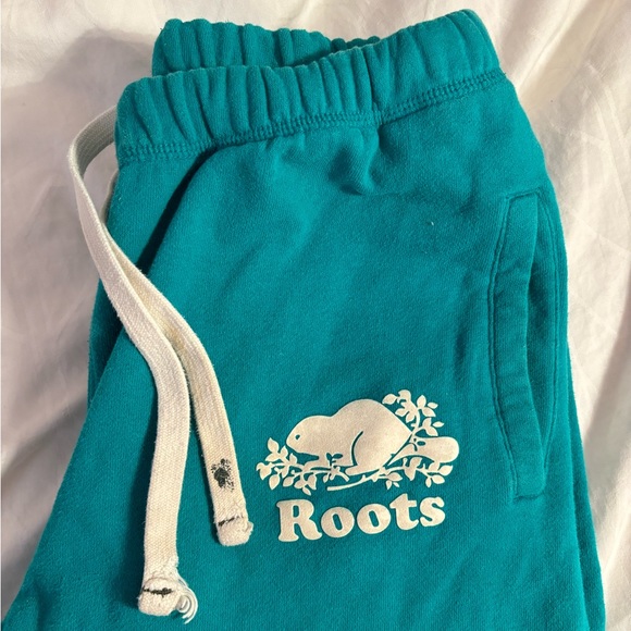 Roots Atheltica women’s green turquoise sweatpants Size S - Picture 2 of 8
